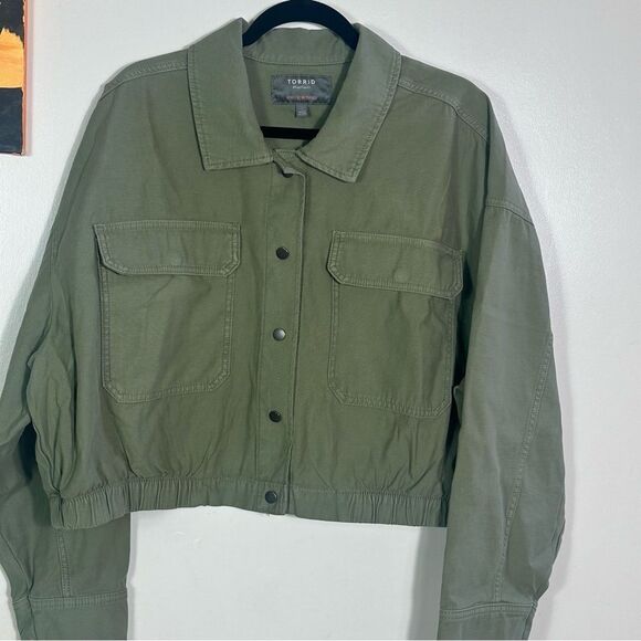 TORRID Women's Green Jacket - Picture 1 of 9
